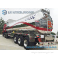 38 CBM Aluminum Oil Tanker Trailer 3 Axle Fuel Tank Semi Trailer